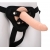 Телесный страпон на черных трусиках STRAP ON REAL DILDO - 20 см. - Dream Toys - купить с доставкой в Саранске