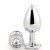 Серебристая анальная втулка с прозрачным кристаллом - 7,1 см. - Dream Toys - купить с доставкой в Саранске