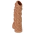 Телесная насадка с венками и открытой головкой Nude Sleeve L - 14 см. - KOKOS - в Саранске купить с доставкой