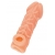 Телесная закрытая насадка с венками Cock Sleeve Size L - 17,6 см. - KOKOS - в Саранске купить с доставкой