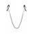 Зажимы для сосков с фиолетовой цепочкой Sweet Caress Nipple Chain - Sweet Caress - купить с доставкой в Саранске