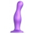 Фиолетовая насадка Strap-On-Me Dildo Plug Curvy size L - Strap-on-me - купить с доставкой в Саранске