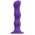Фиолетовая насадка Strap-On-Me Dildo Geisha Balls size M - Strap-on-me - купить с доставкой в Саранске