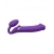 Фиолетовый безремневой вибрострапон Silicone Bendable Strap-On - size XL - Strap-on-me - купить с доставкой в Саранске