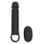 Черная насадка-удлинитель с вибрацией Vibrating Extender With Remote - Dream Toys - в Саранске купить с доставкой
