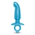 Голубая анальная пробка для массажа простаты Hither Silicone Prostate Plug - 14,3 см. - b-Vibe - в Саранске купить с доставкой