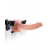 Телесный полый страпон с вибрацией Vibrating Hollow Strap-On with Balls - 24 см. - Pipedream - купить с доставкой в Саранске