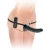 Черный страпон с вагинальной пробкой Deluxe Vibrating Penetrix Strap-On - 19 см. - Pipedream - купить с доставкой в Саранске