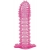 Гелевая розовая насадка с шипами - 12 см. - Toyfa Basic - в Саранске купить с доставкой