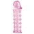 Гелевая розовая насадка на фаллос с шипами - 12 см. - Toyfa Basic - в Саранске купить с доставкой