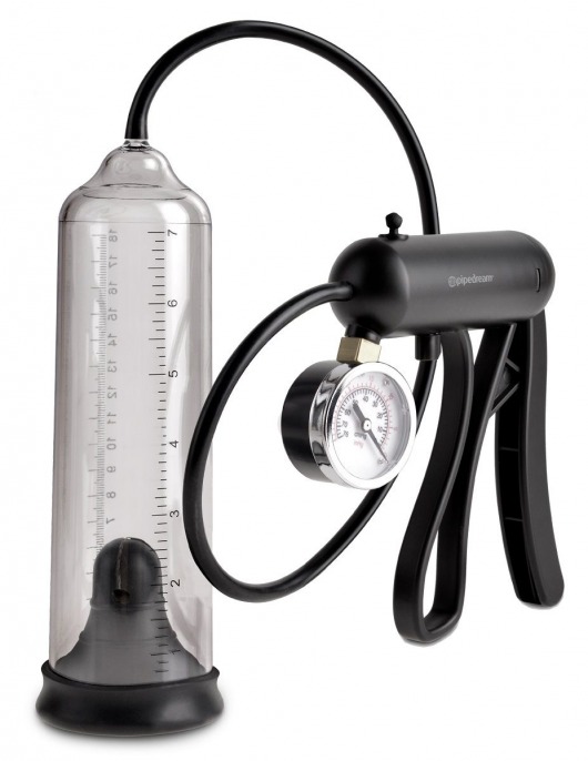 Вакуумная мужская помпа с датчиком давления Pro-Gauge Power Pump - Pipedream - в Саранске купить с доставкой
