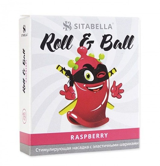 Стимулирующий презерватив-насадка Roll   Ball Raspberry - Sitabella - купить с доставкой в Саранске