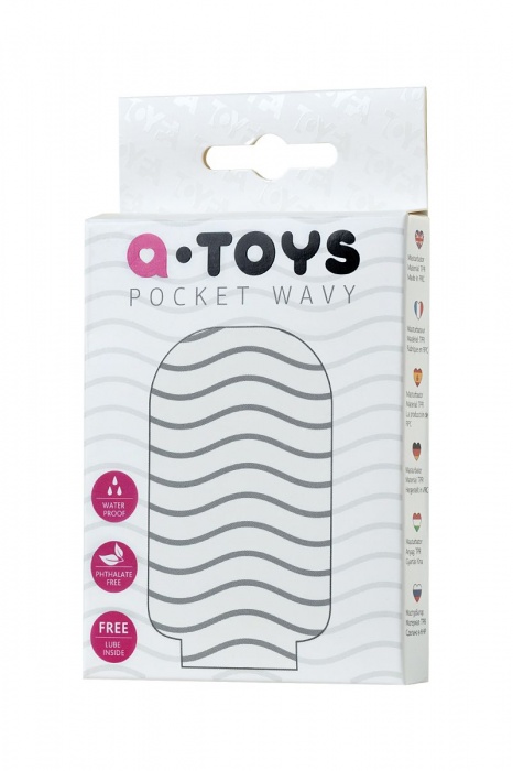 Белый мастурбатор A-Toys Pocket Wavy - A-toys - в Саранске купить с доставкой
