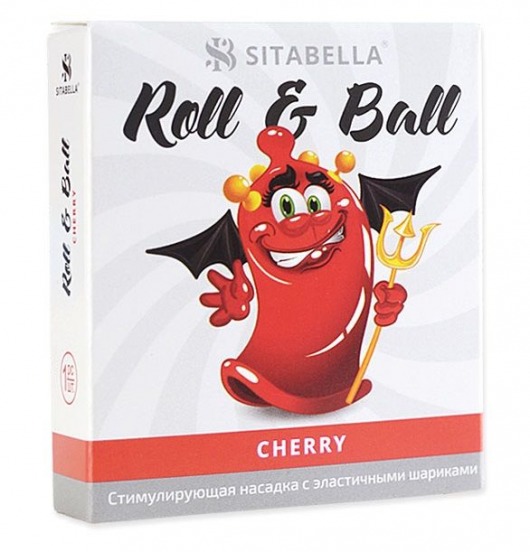 Стимулирующий презерватив-насадка Roll   Ball Cherry - Sitabella - купить с доставкой в Саранске