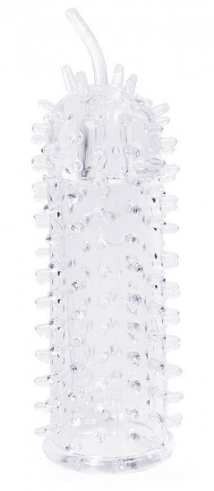 Закрытая рельефная насадка Crystal sleeve с усиками - 12 см. - Erowoman-Eroman - в Саранске купить с доставкой