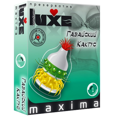 Презерватив LUXE Maxima  Гавайский Кактус  - 1 шт. - Luxe - купить с доставкой в Саранске