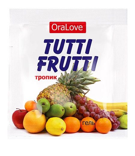 Пробник гель-смазки Tutti-frutti со вкусом тропических фруктов - 4 гр. - Биоритм - купить с доставкой в Саранске