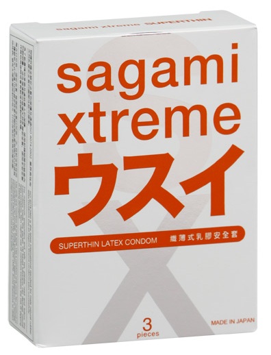 Ультратонкие презервативы Sagami Xtreme SUPERTHIN - 3 шт. - Sagami - купить с доставкой в Саранске