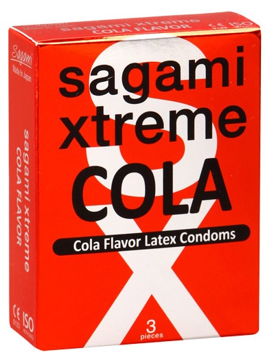 Ароматизированные презервативы Sagami Xtreme COLA - 3 шт. - Sagami - купить с доставкой в Саранске