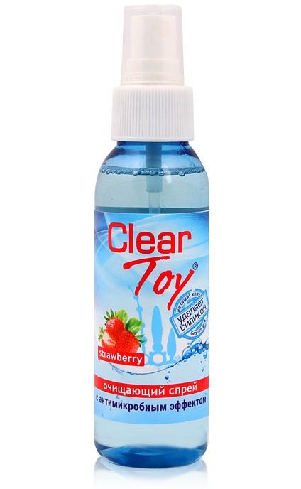 Очищающий спрей для игрушек CLEAR TOY Strawberry - 100 мл. - Биоритм - купить с доставкой в Саранске