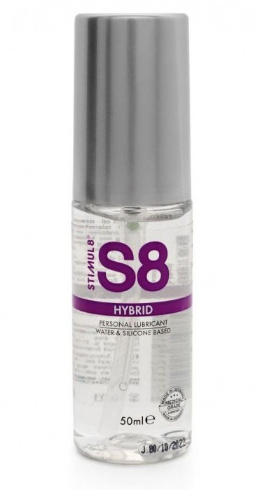 Cмазка на водно-силиконовой основе S8 Hybrid - 50 мл. - Stimul8 - купить с доставкой в Саранске