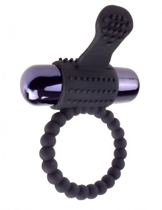 Черное эрекционное виброкольцо Vibrating Silicone Super Ring - Pipedream - в Саранске купить с доставкой