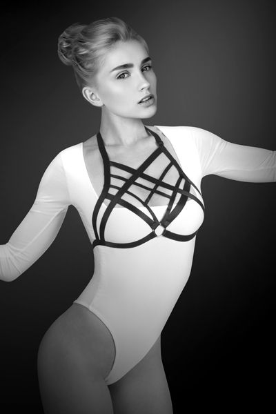 Черная упряжь на грудь Clara - Bijoux Pour Toi - купить с доставкой в Саранске