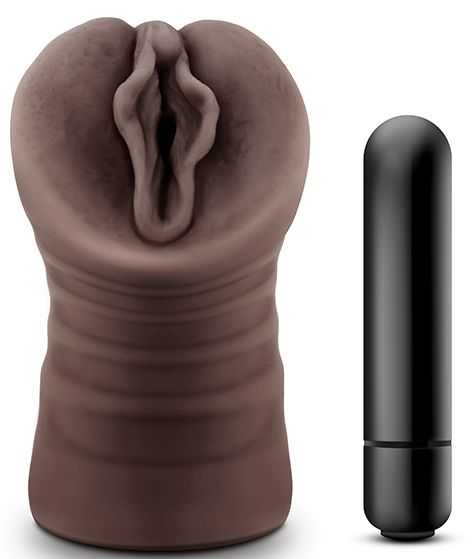 Коричневый мастурбатор-вагина Alexis - Blush Novelties - в Саранске купить с доставкой
