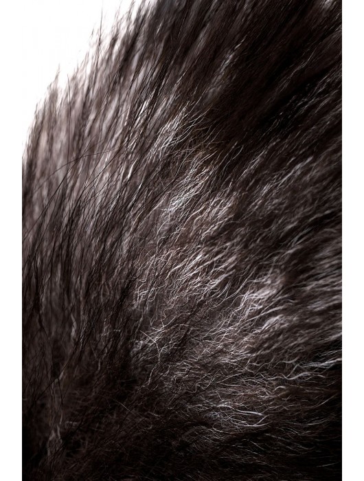 Серебристая металлическая анальная втулка с хвостом чернобурой лисы - размер S - ToyFa - купить с доставкой в Саранске