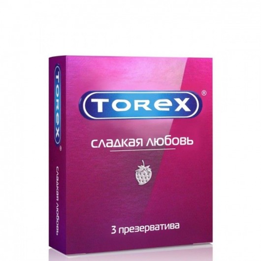 Презервативы Torex  Сладкая любовь  с ароматом клубники - 3 шт. - Torex - купить с доставкой в Саранске