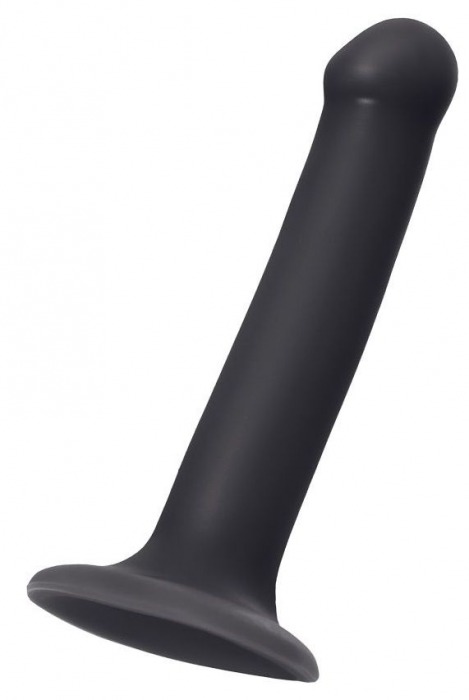 Черный фаллос на присоске Silicone Bendable Dildo M - 18 см. - Strap-on-me - купить с доставкой в Саранске