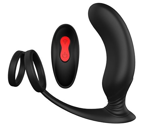 Черный массажер простаты REMOTE P-PLEASER - Dream Toys - в Саранске купить с доставкой