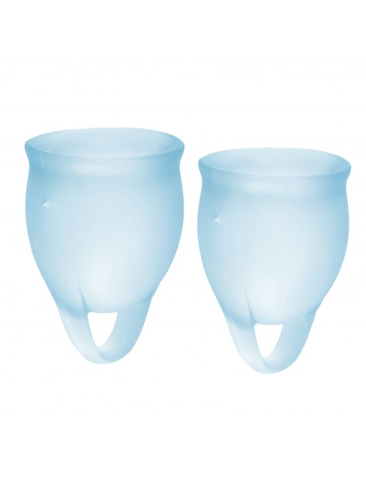 Набор голубых менструальных чаш Feel confident Menstrual Cup - Satisfyer - купить с доставкой в Саранске