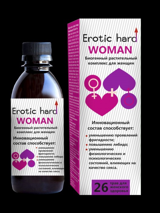 Женский биогенный концентрат для повышения либидо Erotic hard Woman - 250 мл. - Erotic Hard - купить с доставкой в Саранске