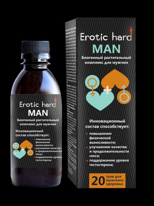 Мужской биогенный концентрат для усиления эрекции Erotic hard Man - 250 мл. - Erotic Hard - купить с доставкой в Саранске