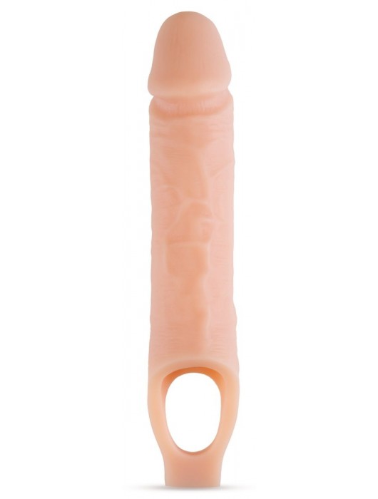 Телесный реалистичный фаллоудлинитель 10 Inch Silicone Cock Sheath Penis Extender - 25,4 см. - Blush Novelties - в Саранске купить с доставкой