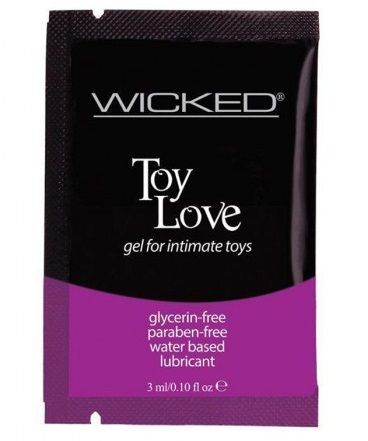 Лубрикант на водной основе для использования с игрушками WICKED Toy Love - 3 мл. - Wicked - купить с доставкой в Саранске