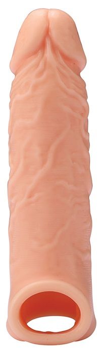 Телесная насадка EXTENDER WITH BALL STRAP 6.5 - 17 см. - Dream Toys - в Саранске купить с доставкой