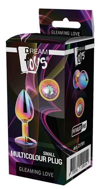 Голографическая анальная втулка с радужным кристаллом - 7,1 см. - Dream Toys - купить с доставкой в Саранске