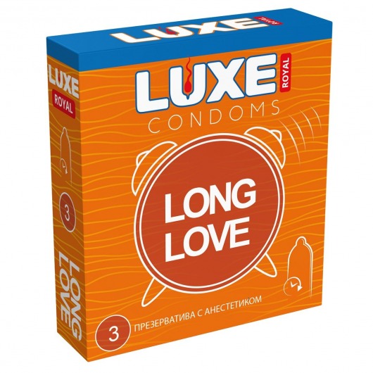 Презервативы с продлевающим эффектом LUXE Royal Long Love - 3 шт. - Luxe - купить с доставкой в Саранске