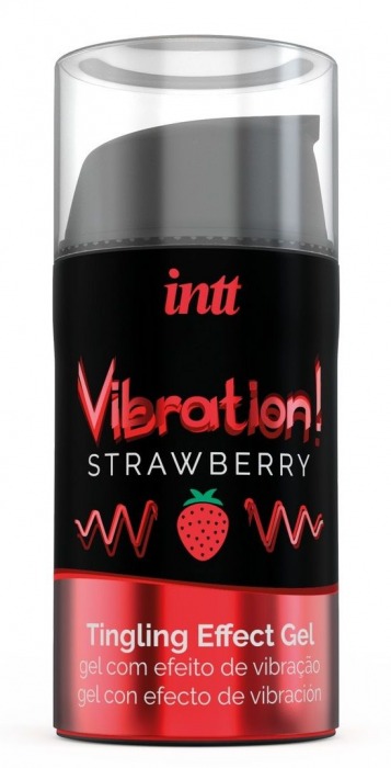 Жидкий интимный гель с эффектом вибрации Vibration! Strawberry - 15 мл. - INTT - купить с доставкой в Саранске