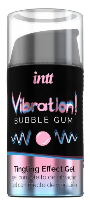 Жидкий интимный гель с эффектом вибрации Vibration! Bubble Gum - 15 мл. - INTT - купить с доставкой в Саранске