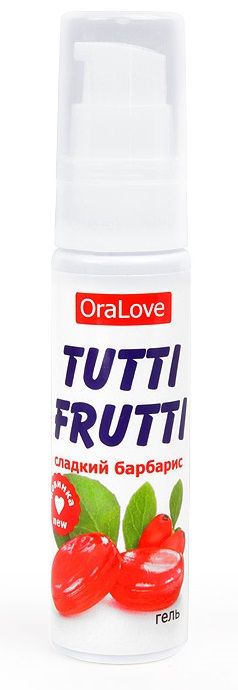 Гель-смазка Tutti-frutti со вкусом барбариса - 30 гр. - Биоритм - купить с доставкой в Саранске