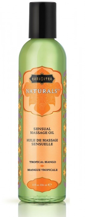 Массажное масло Naturals Tropical Mango с ароматом манго - 236 мл. - Kama Sutra - купить с доставкой в Саранске
