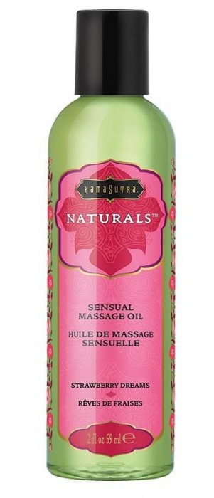 Массажное масло Naturals Strawberry Dreams с ароматом клубники - 59 мл. - Kama Sutra - купить с доставкой в Саранске