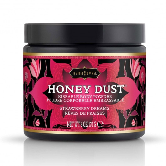 Пудра для тела Honey Dust Body Powder с ароматом клубники - 170 гр. - Kama Sutra - купить с доставкой в Саранске