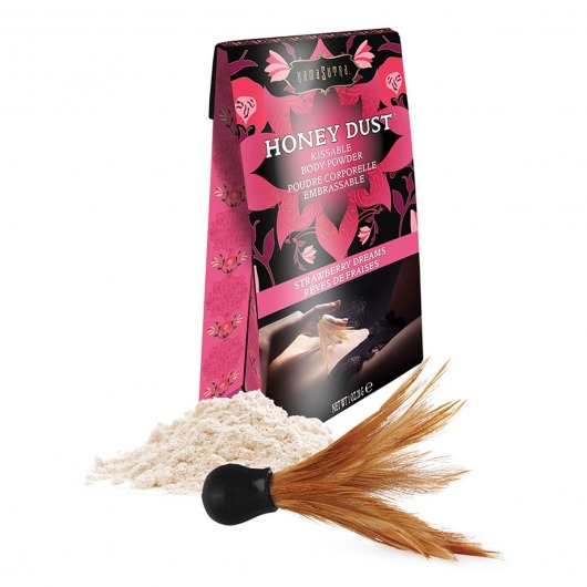 Пудра для тела Honey Dust Body Powder с ароматом клубники - 28 гр. - Kama Sutra - купить с доставкой в Саранске