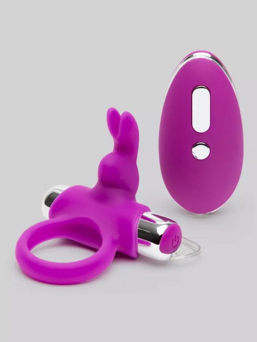 Лиловое виброкольцо с пультом ДУ Remote Control Cock Ring - Happy Rabbit - в Саранске купить с доставкой