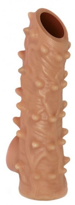 Телесная насадка с шипами и открытой головкой Nude Sleeve S - 10 см. - KOKOS - в Саранске купить с доставкой