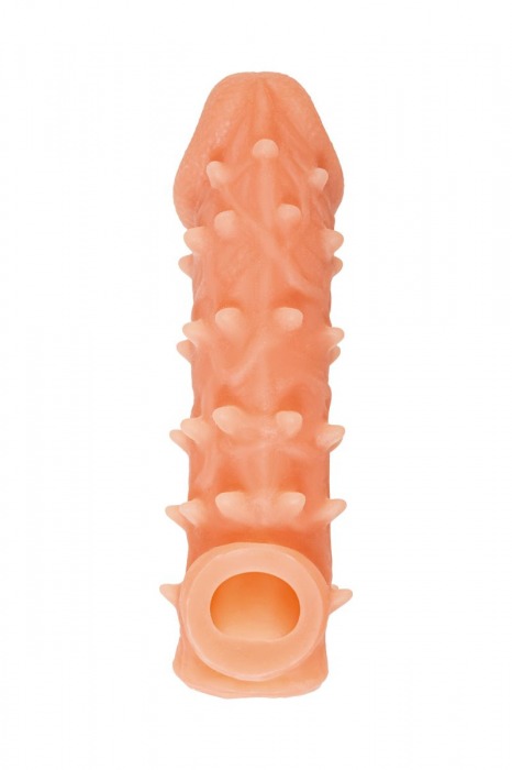 Телесная закрытая насадка с пупырышками Cock Sleeve Size M - 15,6 см. - KOKOS - в Саранске купить с доставкой